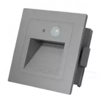 IP65 3W LED įleidžiamas šviestuvas su judesio jutikliu 3000K pilkas