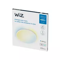 Lubinis šviestuvas Išmanusis LED šviestuvas WiZ SUPERSLIM, 32W, 2700-6500K, 3800lm, baltos sp, Ø55x2,8cm