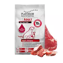 Šunų Maistas - PLATINUM Suaugusiųjų Jautienos Pusiau Drėgnas 15kg 24% Baltymų 16% Riebalų