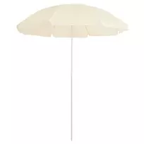 Sodo skėtis nuo saulės su plieniniu stulpu, smėlio, 180cm