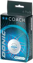 Stalo teniso kamuoliukai DONIC P40+ Coach 2žv. 6 vnt Baltas