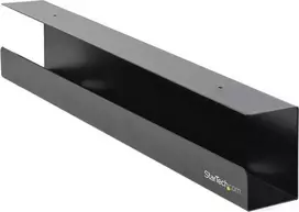 Office StarTech.com po staliniu kabelių valdymo dėklas, kabelių dėklo tvarkyklė biurui / stovinčiam stalui, stalo arba stalo tvirtinimo laidai / laidai / maitinimo juostos laikiklis, kompiuterio kabelių tvarkyklė, 23-1/2" L x 4-1/2"D