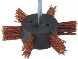 Nailoninis apvalus šepetys Wolfcraft 100x10 mm; HEX 1/4'' grubus
