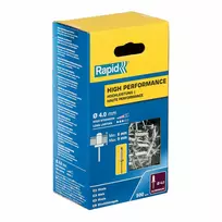 Rapid Greitasis segiklis, sustiprintos kniedės, o4, 12 mm, aliuminis, 500 vnt.