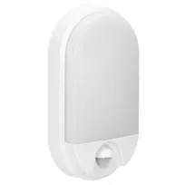 Sieninis šviestuvas Orno NEFRYT LED 10W, sodo šviestuvas su judesio jutikliu 140°, 800lm, IP54, 4000K, baltas