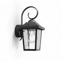 Sieninis lauko šviestuvas PHILIPS BUZZARD, IP44 1 x E27, max 60 W, 13x17,5x29 cm