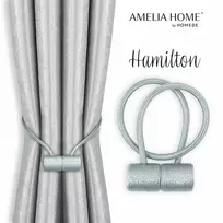 AmeliaHome Sidabriniai užuolaidų rišikliai Hamilton, 2 vnt.