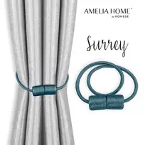 AmeliaHome Tamsiai mėlynos užuolaidų panelės Surrey, 2 vnt.