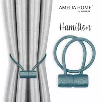 AmeliaHome Tamsiai mėlyni užuolaidų rišikliai Hamilton, 2 vnt.