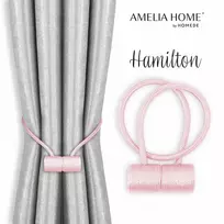 AmeliaHome Užuolaidų rišikliai Hamilton, rožiniai, 2 vnt.