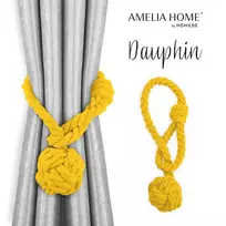 AmeliaHome Užuolaidų dekoratyviniai užsegimai „Dauphin“, medaus spalvos, 2 vnt.