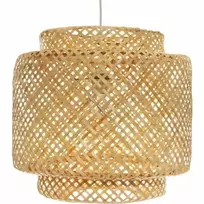 Atmosphera Lamp Pakabinamas šviestuvas LIBY su ažūriniu bambuko gaubtu, Ø 40 cm