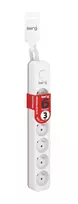 Kerg KERG plėtiklis su perjungimu -6 socket-baltas-3m-16A-H05VV-F-3x1.5mm2