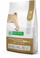 Nature's Protection Weight Control Sterilised su paukštiena su kriliu Adult all breed dog 4kg, visų veislių suaugusių sterilizuotų šunų sausas pašaras svoriui kontroliuoti, su paukštiena ir kriliu