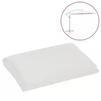 Pakaitinis audinys gembiniam skėčiui, smėlio baltas, 300cm