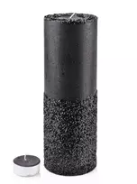 Mondex žvakių žibinto cilindras 120X360 DIAMOND JUODA JUODA
