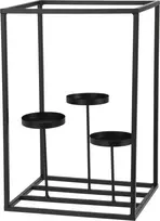 Mondex Žvakidė metalinas juoda už 3 žvakes 24x20x36 cm