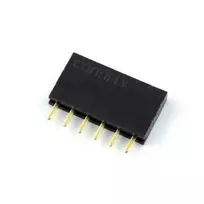 Oem 1x6 moteriškas lizdas, 2.54mm žingsnis Arduino - 5 vnt.
