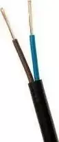 Elektrokabel OMYp kabelis 2x0.75 300/300V 1m - juodas
