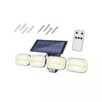 Sieninis šviestuvas Forever Telforceone Sieninė saulės lempa su reguliavimu ir nuotoliniu 8 LED COB 800lm PIR IP65 4800mAh