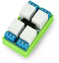 Tinycontrol LANKON-094 - relės modulis 4x 10A / ritė 45V GSM / LAN valdikliui - DIN bėgiui