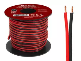 Blow Garsiakalbio kabelis 2x0.75mm juodas-raudonas 25m
