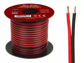 Blow Garsiakalbio kabelis 2x0.50mm juodas-raudonas 25m