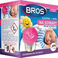 Bros elektrofumigatorius su skysčiu nuo uodų ir musių children Bros