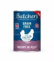 Butchers BUTCHER’S Original Recipe in Jelly vištiena – drėgnas Maistas šunims – 400g