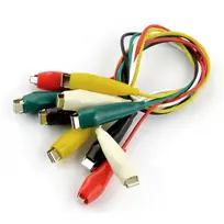 96-763# Oem Krokodilo laidai, stačiakampiai - 50cm spalvoti 5 vnt