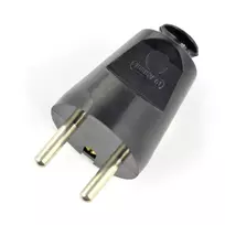2285# Oem Tiesus kištukas WT-30 - į lizdą su įžeminimu - juodas