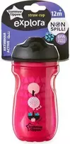 Tommee Tippee TT 44702451 Vandens butelis su šiaudeliu Girl 260ml 12+