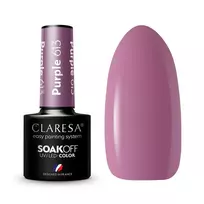 Claresa Soak Off UV/LED ilgalaikis hibridinis nagų lakas 5g., Spalva: Violetinė 613