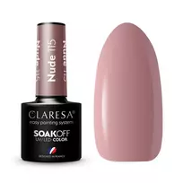 Claresa Soak Off UV/LED ilgalaikis hibridinis nagų lakas 5g., Spalva: Nude 115