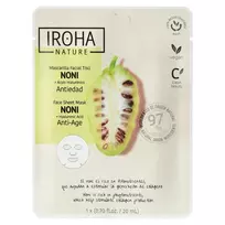 Stangrinamoji veido kaukė Iroha Anti-Age Face Sheet Mask With Noni & Hyaluronic Acid, su morinda ir hialurono rūgštimi