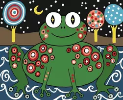 Wizardi Tapybos pagal skaičius rinkinys: Frog 16.5x13 cm MINI004