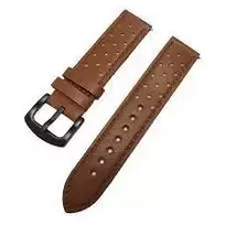 Išmaniojo laikrodžio Amazfit BIP/GTS/GTR odinis dirželis, Rudos spalvos, 42mm