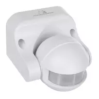Czujnik „Maclean“ PIR judesio jutiklis, infraraudonųjų spindulių, IP44, baltas, veikimo nuotolis 12 m, maksimali apkrova 800/1200 W, MCE358 W