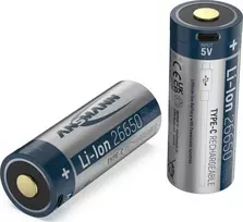 Ansmann ličio jonų akumuliatorius 26650 5100mAh 3.6V su mikro USB lizdu 1307-0012