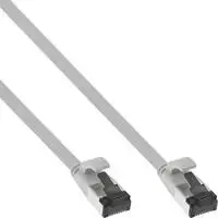 InLine® Flat patch cable, U/FTP, Cat.8.1, TPE be halogenų, pilkas, 7,5m