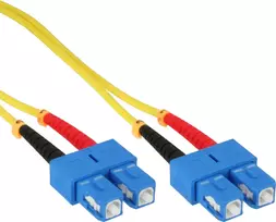 InLine – Patch – Kabelis – SC Single – Modus (M) iki SC Single – Modus (M) – 25,0 m – Stiklo pluoštas – 9/125 Mikrometras – OS2 – Be halogenų – geltona (82925H)