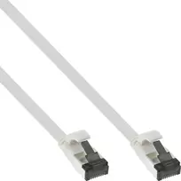 InLine® plokščias kabelis, U/FTP, Cat.8.1, TPE be halogenų, baltas, 2m