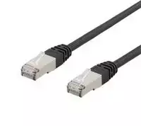DELTACO S/FTP Cat6 patch kabelis, atsparus UV spinduliams, 3m, juodas SFTP-63UV