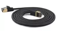 Wantec wW Patch CableCat.7 RohCable ypač plonas (kištukas CAT6A) SSTP juodas 0,25 (7199)