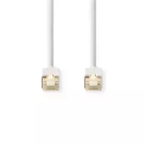 Nedis Cat 6 kabelis | RJ45 jungtis | RJ45 jungtis | F/UTP | 5,00 metrų | apvalus | LSZH / PVC | Balta | Pakuotė su peržiūros langeliu