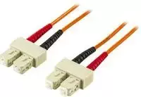 OM1 Optinis kabelis DELTACO, SC - SC, duplex, UPC, 62,5/125, 1m, oranžinis / FB-51