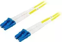 Optinis kabelis DELTACO LC - LC, dvipusis, vienmodis OS2, 0,5m / LCLC-0S-5