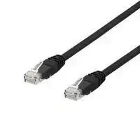 DELTACO U / UTP Cat6 kabelis, 0,5 m, atsparus UV spinduliams, 250 MHz, LSZH, juodas TP-60UV
