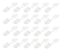 RJ45 jungtis plonam patch kabeliui DELTACO Cat6a, 28AWG, neekranuotas, įdėklas pridėtas / MD-24