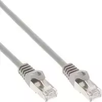 InLine 90vnt. pakuotė Bulk-Pack InLine® Patch kabelis, SF/UTP, Cat.5e, pilkas, 0,5 m